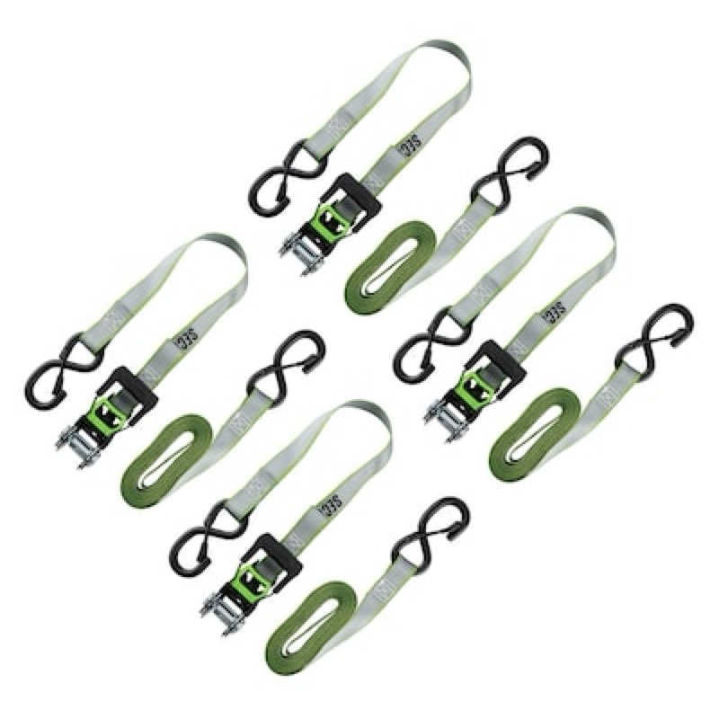 Secure Tite 1-in x 14-ft Ratchet Strap with Snap Hook 1800-lb Break Strength 4 -Pack