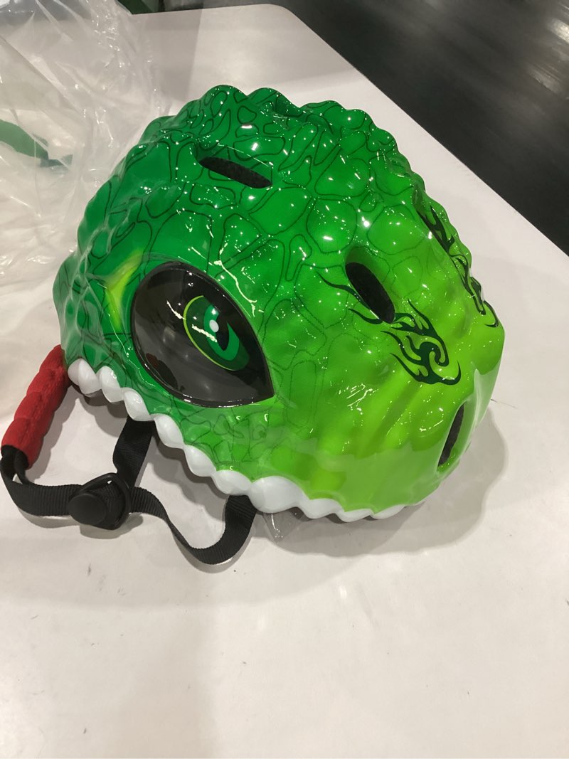 Condition photo showing Good Condition for toddler/kids bike helmet for boys girls adjustable kids helmet 3d lightweight ventilation and multi-sports scooter cycling roller balance bike green small: 18.9"-21.2"/48-54cm