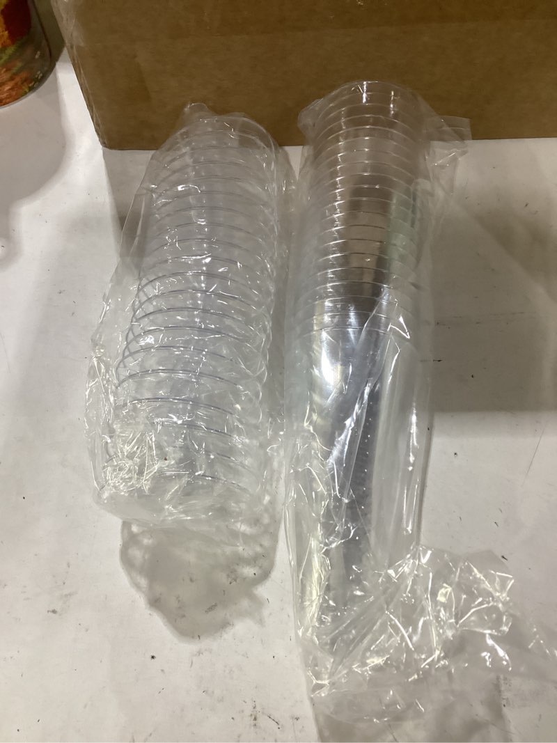 Condition photo showing New/Like New for surehome plastic champagne flutes 40 pack disposable champagne glasses 5oz clear plastic mimosa glasses wedding cocktail cups bulk for new years eve party supplies 2025 engagement birthday decorations clear 40 count (pack of 1)