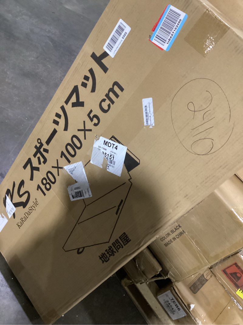 Condition photo showing Good Condition for Gymnastics Mat Folding Stretch Mats 71"x39"x2" Exercise Muscle Training Children Play Horizontal Bar Mat Yoga Sports Soundproof Home Use Beige/4-fold