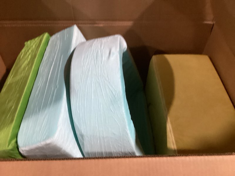 Condition photo showing Good Condition for Teckid Toddler Climbing Toys, 7-Piece Colorful Foam Blocks, Indoor Soft Play Gym for Crawling, Climbing and Sliding, Modular Play Set Ages 1-3 Yellow