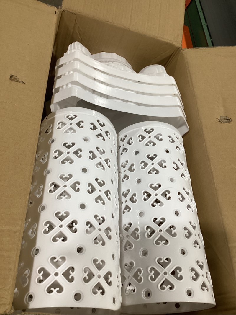 Condition photo showing Good Condition for 2 pcs wedding roman column greek pillars stand plastic wedding pillars columns for ceremony flowers plant holder for ceremony event party (round hollowed,38.58 x 10.63 inches) 38.58 x 10.63 inches round hollowed 2