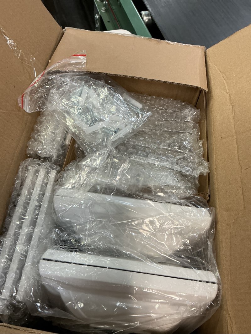 Condition photo showing Good Condition for brizled solar post lights, 6 pack led solar fence cap lights for 4x4 5x5 6x6 wooden posts, warm white fence top post light column landscape outdoor lighting for outside garden patio yard