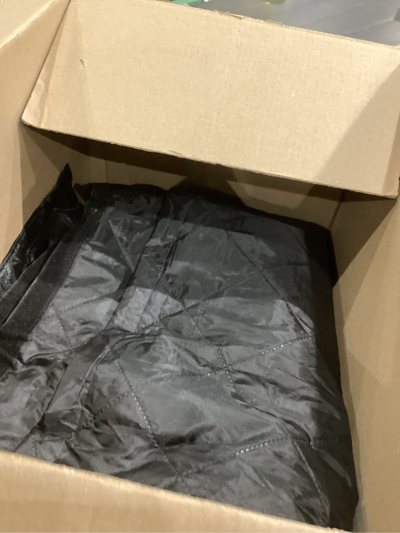 Condition photo showing Good Condition for Garage Door Screen for Winter?Garage Door Insulation Kit?Magnetic Thermal Insulated Door Curtain, Garage Insulated Door Curtain ? Weatherproof, Windproof, Soundproof(12 * 8Ft) 12*8FT Black