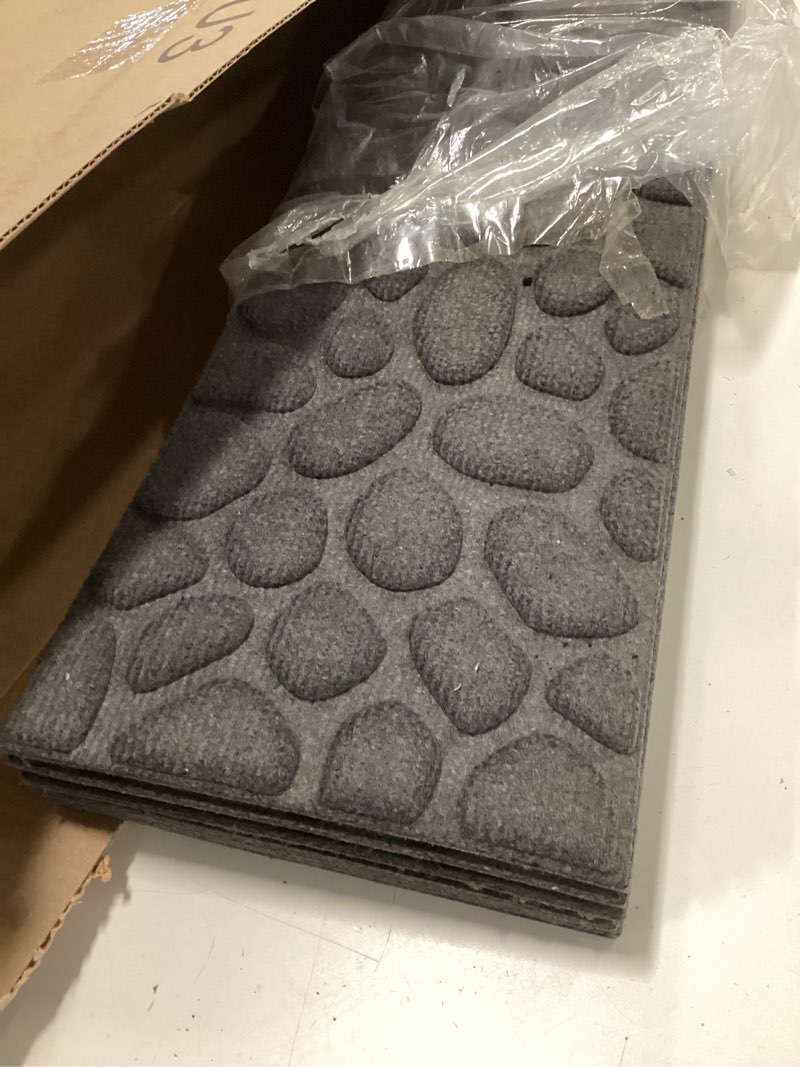Condition photo showing Good Condition for Aucuda Mother's Day 6pcs 8.5" x 30" Stair Treads Outdoor for Elders and Dogs on Wooden Steps, Non Slip Stair Runner Rug Heat Insulation Rubber Backing, Gray Stone Staircase Mat Carpet for Farmhouse.
