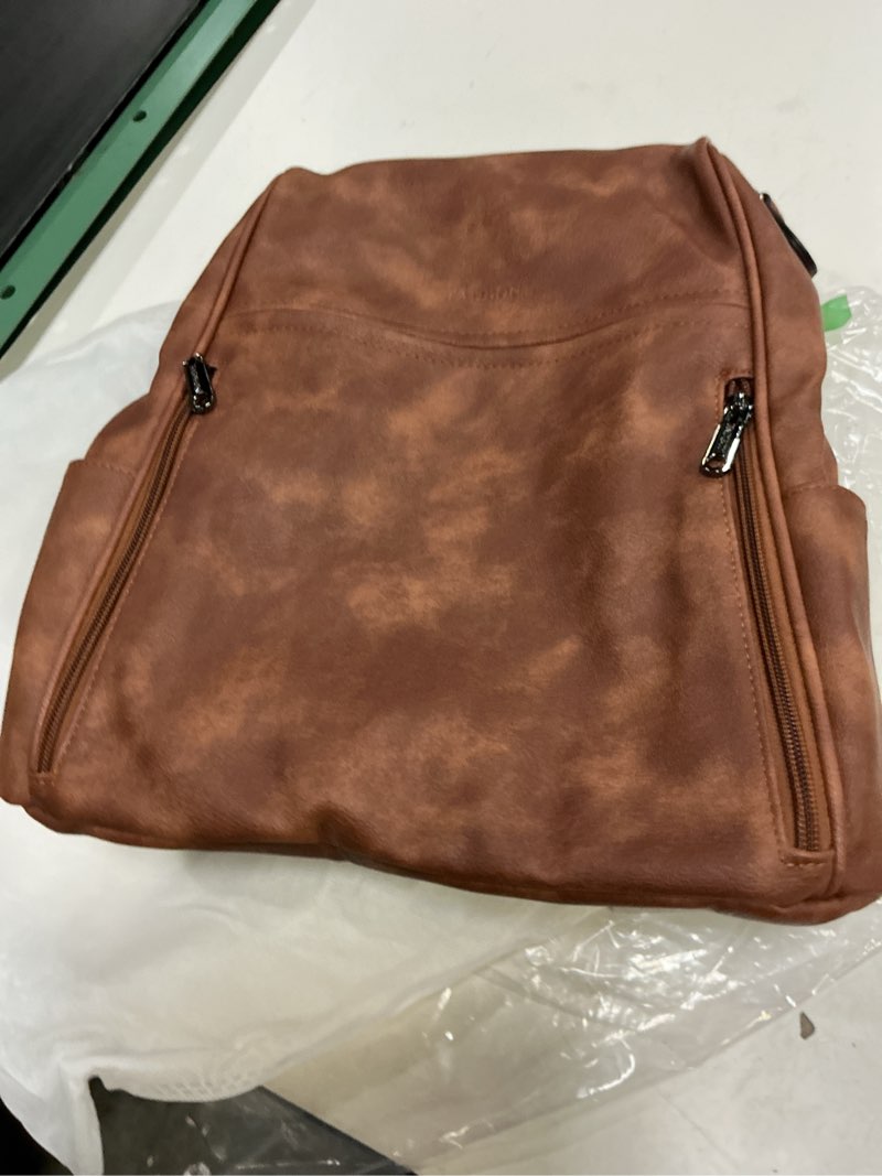 Condition photo showing New/Like New for fadeon leather backpack purse for women designer travel backpack purses pu fashion ladies shoulder bag with tassel 1 brown retro style medium (14-in height)