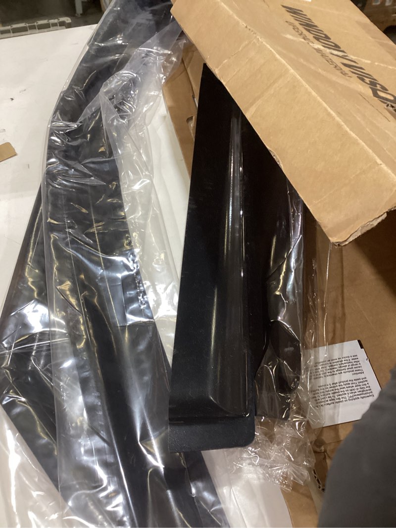 Condition photo showing As Is for in-channel rain guards for 2022-2026 toyota tundra double cab, window visor shields vent deflector shade wind dark smoke 2023 2024 22 23 24 25, tape-on outside-mount, 4pcs for 2022-2026 | toyota tundra double cab | in-channel