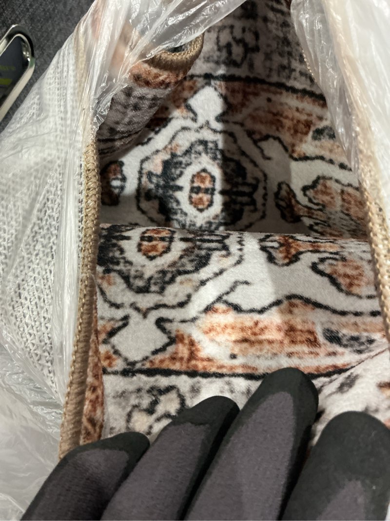 YUIlili Nature Flower Non-Slip Machine Washable Antique Area Rug For Living Room, Hallway Runner, Entryway Rug