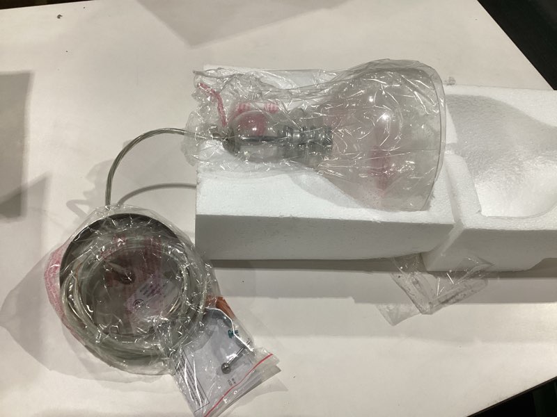 Condition photo showing New/Like New for Westinghouse Lighting 6135700 One-Light Indoor Mini Pendant Light, Ceiling Light Fixture, Brushed Nickel Finish with Clear Seeded Glass Vintage Brushed Nickel