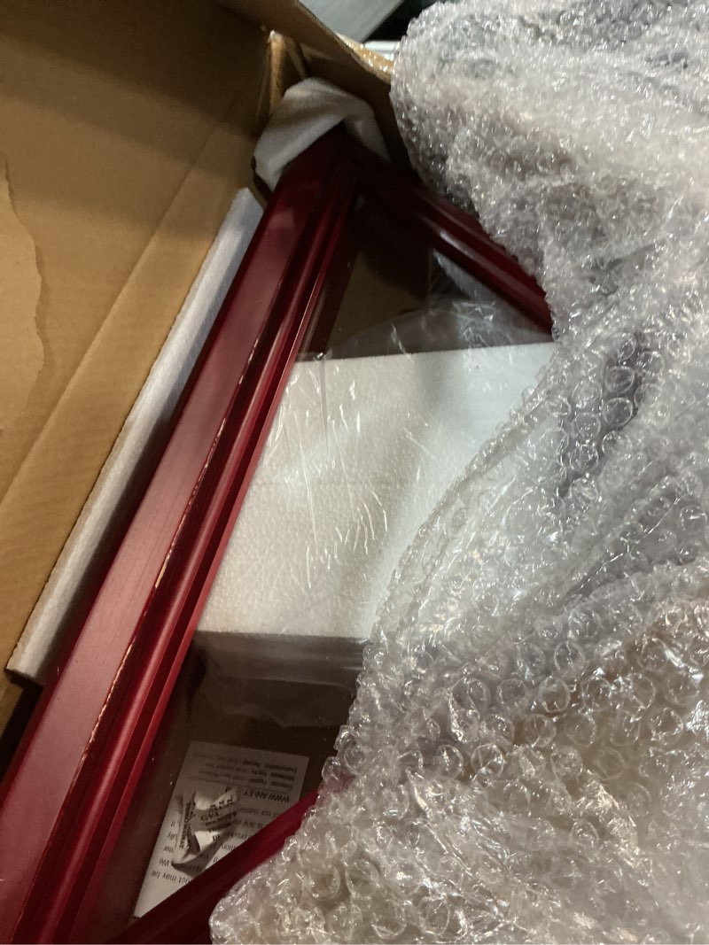 Condition photo showing Good Condition for ANLEY Solid Wood Memorial Flag Display Case with Base - Real Glass Front - Wall Mounted Burial Flag Frame - American Veteran USA 5' x9.5' Folded Flags Shadow Box