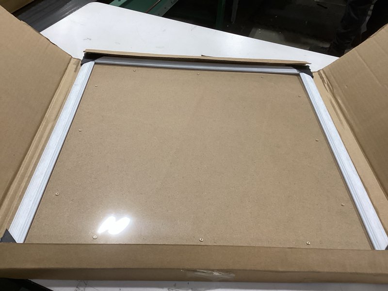 Condition photo showing Good Condition for 18x18 Wood Frame White, Modern Natural Woodgrain 18x18in Picture Frame, Rustic Wooden 18 x 18 inch Gallery Wall Photo Poster Frame with HD Plexiglass, Horizontal Vertical Wall Mounting Display 1pcs White 18x18