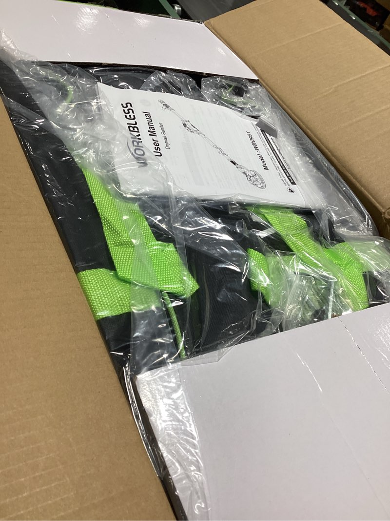 Condition photo showing Good Condition for drywall sander, 1050w 7.2a popcorn ceiling removal tool, automatic drywall sander with vacuum dust collector, 7 variable speed 1000-2100rpm, 15pcs sanding discs(green)