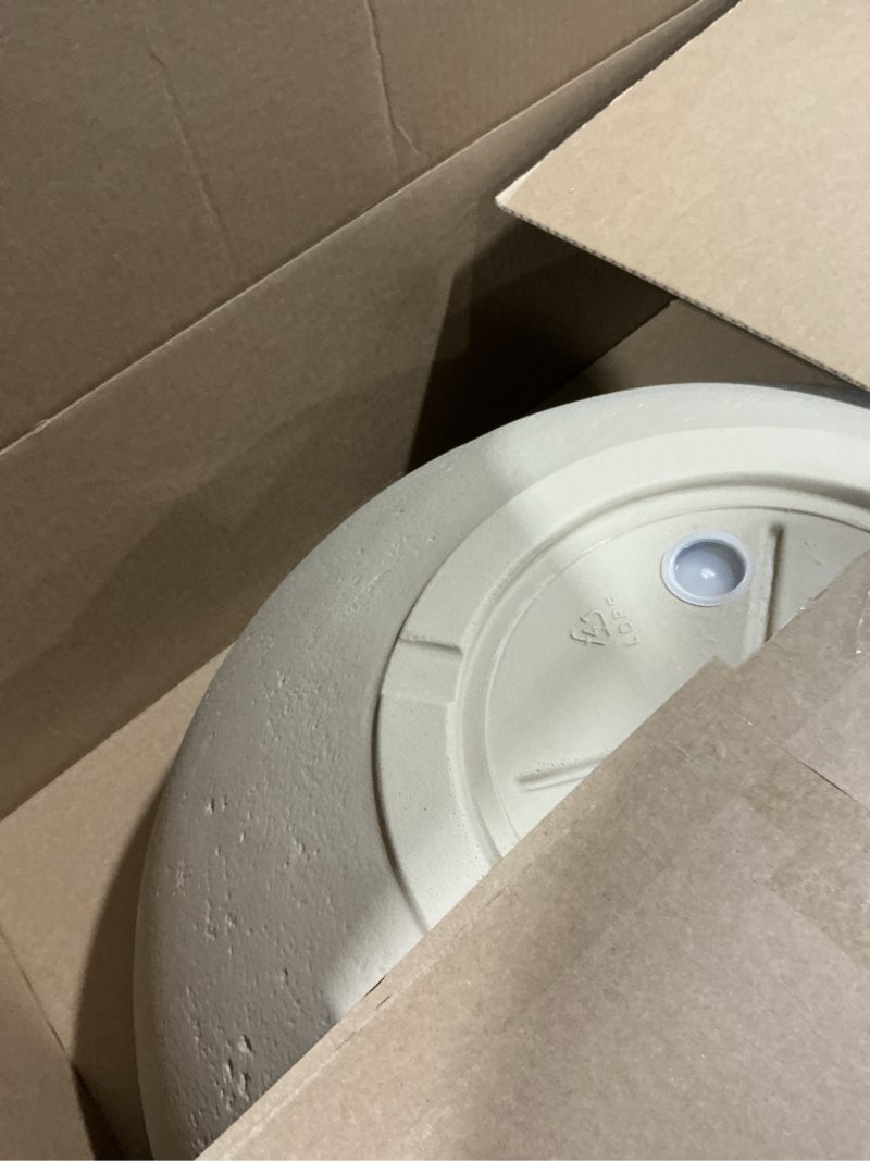 Condition photo showing Good Condition for ARBORA 21" Santorini Bowl Polyresin Indoor and Outdoor Planter with Classic Cream Finish - Durable, Weatherproof, Lightweight, Large Plant Pot for Patio, Garden, Deck, Entryway Cream 21" Single