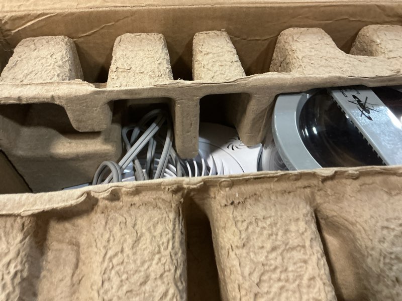 Condition photo showing As Is for Vornado EV100 Evaporative Whole Room Humidifier with SimpleTank, Easy-Fill, 1 Gallon Capacity, 2 Speeds, Electronic Humidistat, Antimicrobial Treated Wick, Perfect for Home, Bedroom, and Living Room EV100 - 1 gallon Humidifier