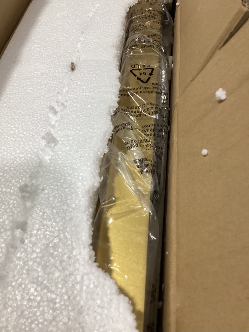 Condition photo showing New/Like New for SineRise LED Modern Bathroom Vanity Light Fixtures (6-Light, 48-Inch, Dimmable), Matte Gold Modern Acrylic Bathroom Wall Lighting Fixtures Over Mirror (Cool White 6000K)