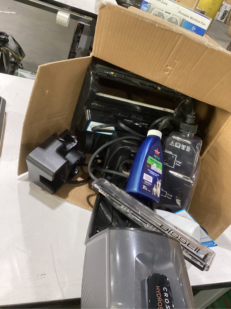 Condition photo showing As Is for used incomplete missig water tank bissell® crosswave® hydrosteam™ wet dry vac, multi-purpose vacuum, wash, and steam, sanitize formula included, 35151 crosswave hydrosteam