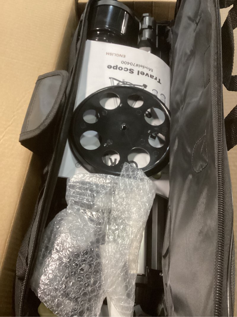 Condition photo showing Good Condition for gskyer telescope, 70mm aperture 400mm az mount astronomical refracting telescope for kids beginners - travel telescope with carry bag, phone adapter and wireless remote.