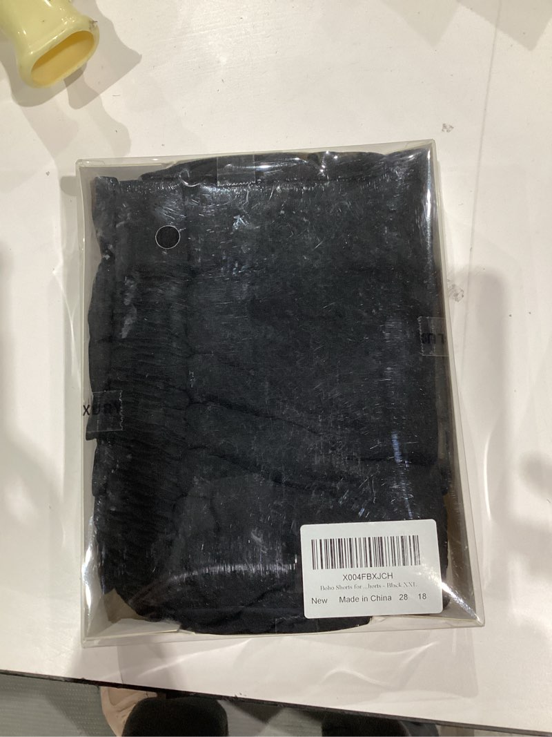Condition photo showing New/Like New for Bubble Skirt for Women Boho High Waisted Ruffled Cute Casual Dressy Mini Summer Going Out Bloomer Skater Outfit XX-Large A Black