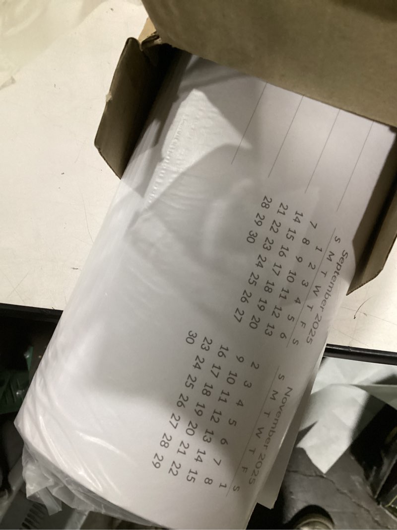 Condition photo showing As Is for sunee wall calendar 2026 extra large 17"x27", 21 month (ends june 2027), vertical large monthly calendar 2026-2027 for wall, white white 17"x27”(oct. 2025-jun. 2027)