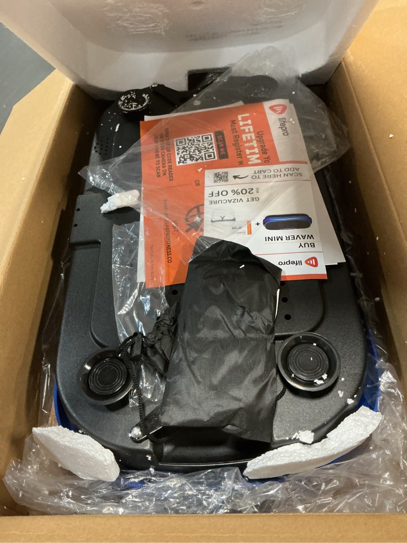 Condition photo showing Good Condition for Lifepro Waver Mini Vibration Plate for Lymphatic Drainage – Whole Body Vibrating Platform Exercise Machine for Muscle Toning & Recovery with Remote & Resistance Bands, Max Load 260 lb Blue