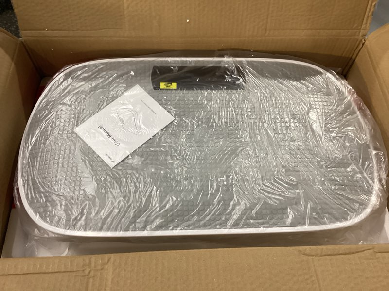 Condition photo showing New/Like New for merach vibration plate exercise machine, whole body workout equipment for women, bluetooth and silicone pedal, vibration plate with auto mode, vibrate fitness platform for home grey