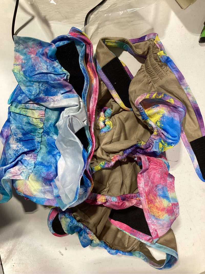 Condition photo showing Good Condition for reusable dog diapers female washable, premium doggie diaper for dogs, pack of 3, highly absorbent extra extra large dog diaper for heat, incontinence and puppy training(xxl) multi color tie-dye xx-large
