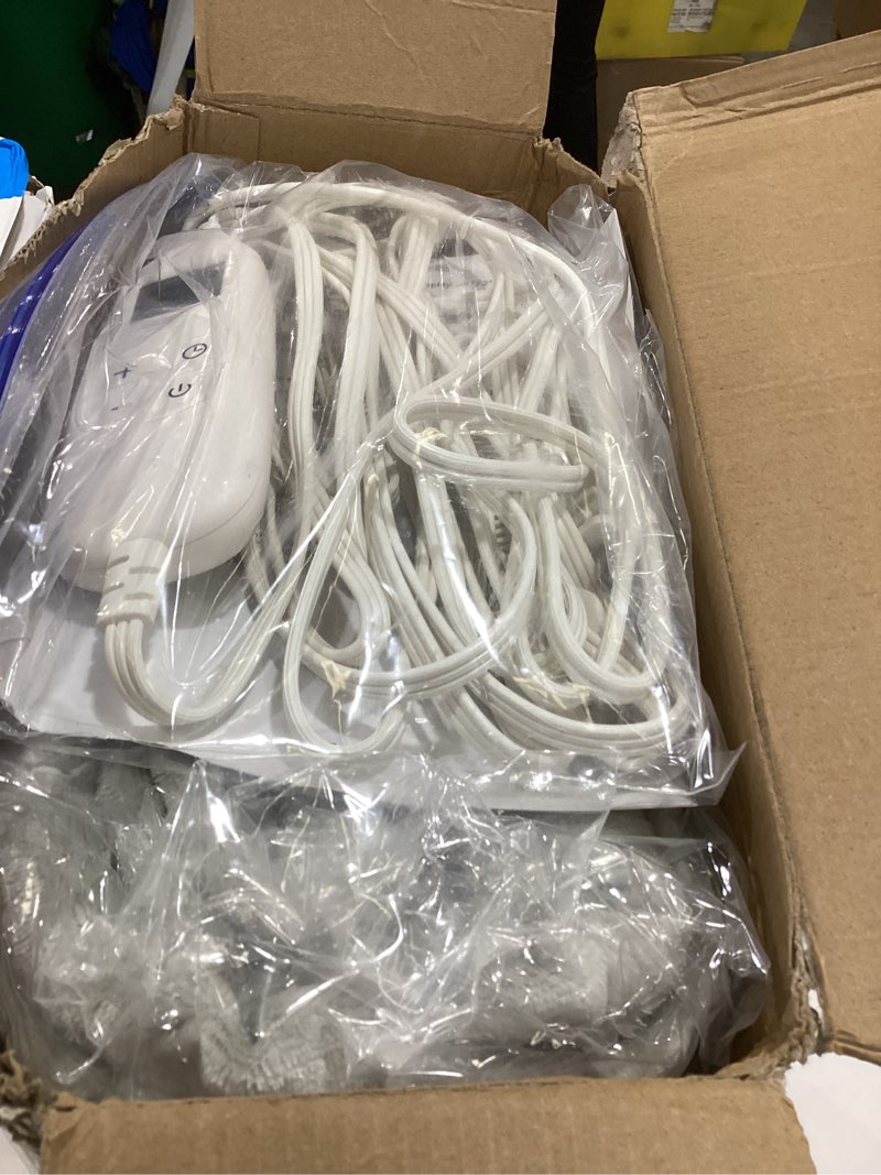 Condition photo showing As Is for Electric Heated Blanket Queen Size with 6 Levels & 8h Auto Off, Ultra Soft Flannel Full Body Heating Blanket, Machine Washable, Warm Gray, 84" x 90" Warm Gray 84" x 90"