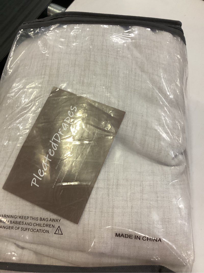 Condition photo showing New/Like New for extra wide pinch pleat thick linen sheer curtains 96 inches long for living room, cream beige viral bedroom curtain 2 panels set light filtering farmhouse window drape privacy ceiling track 70"w x96"l birch 70"w x 96"l( pack of 2)