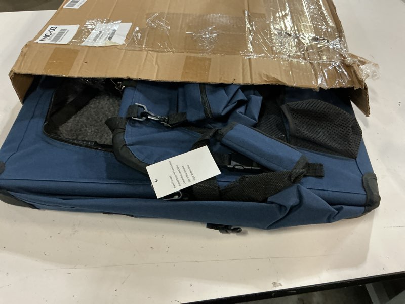 Condition photo showing Good Condition for prutapet large cat carrier 24"x16.5"x16.5" portable dog crate for small medium dogs collapsible traveling pet crate with collapsible bowl blue 24.0"l x 16.5"w x 16.5"h