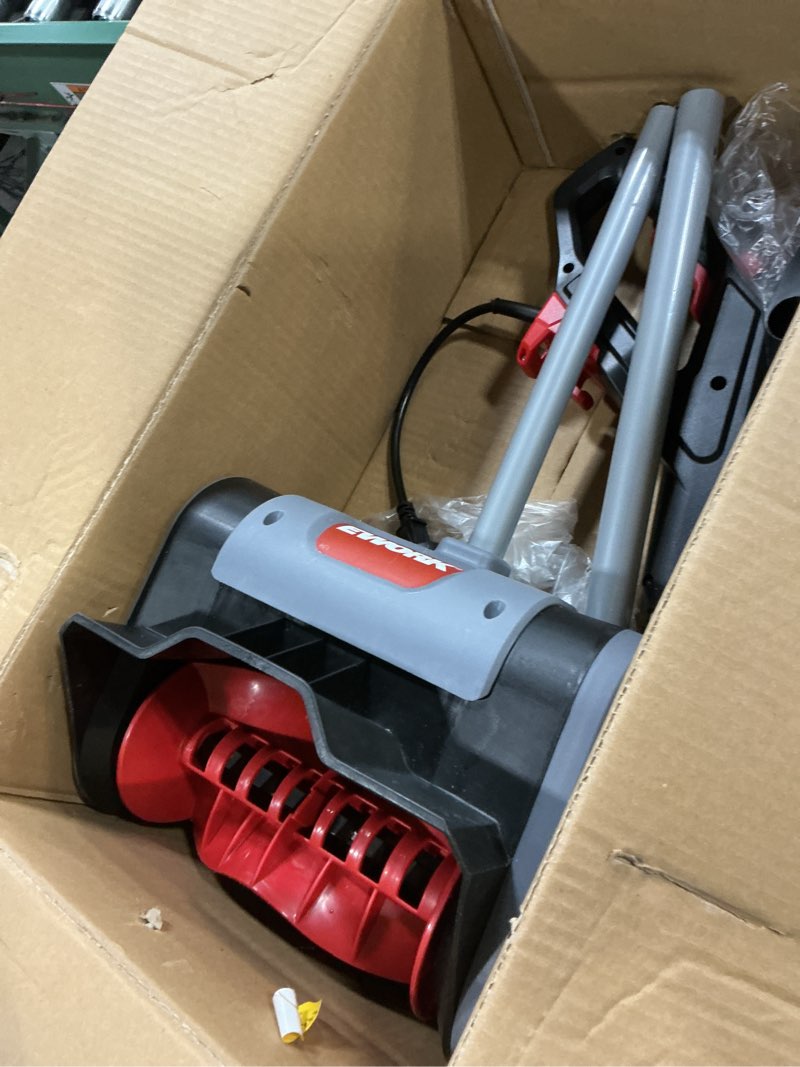 Condition photo showing Good Condition for EWORK Corded Snow Shovel 11-Inch 1200W 10A Powerful Electric Snow Shovels, 6-Inch Clearing Depth, 23-Foot Max Throw Distance, Power Snow Blower for Driveway, Steps, Sidewalk, Porch
