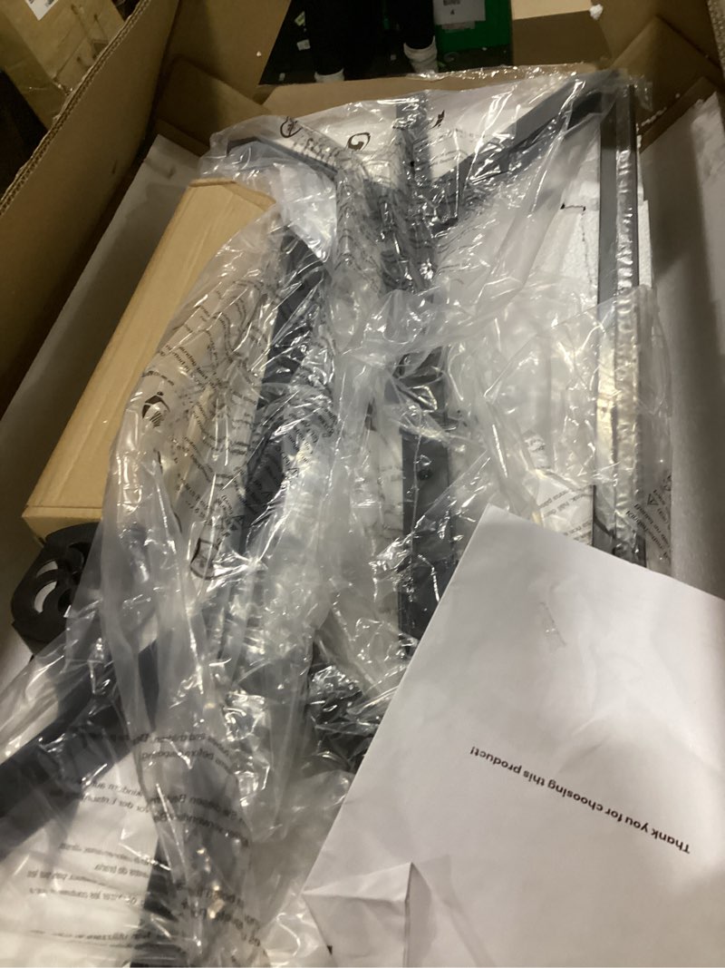 Condition photo showing As Is for HUANUO Rolling Standing Desk Adjustable Height, Mobile Stand Up Desk for Walking Pad and Treadmill, Portable Computer Table with Wheels, 31.5"x15.75" Height 28.7"-46.1", Walnut