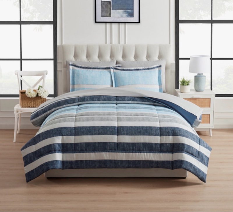 Mainstays 7 Piece Reversible Comforter and Sheet Set