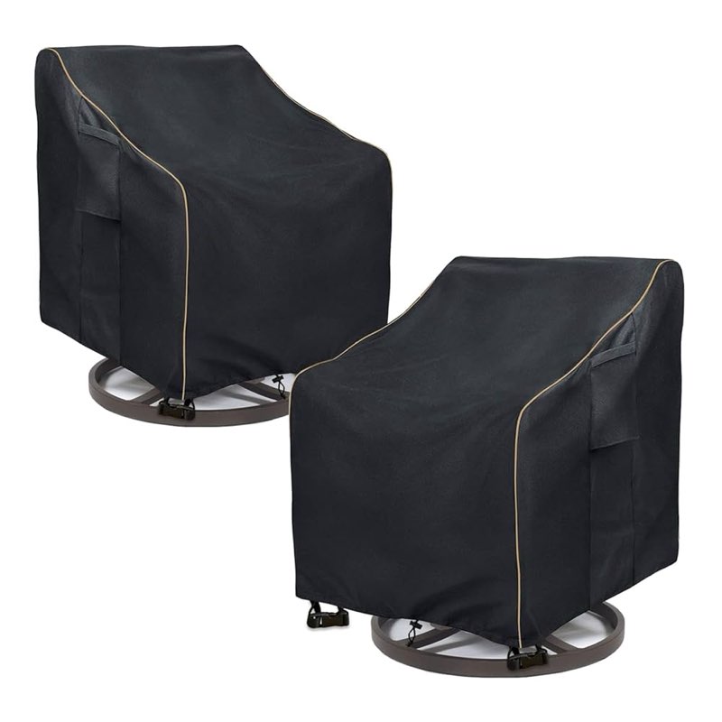 Waterproof Outdoor Swivel Lounge Chair Covers 2 Pack