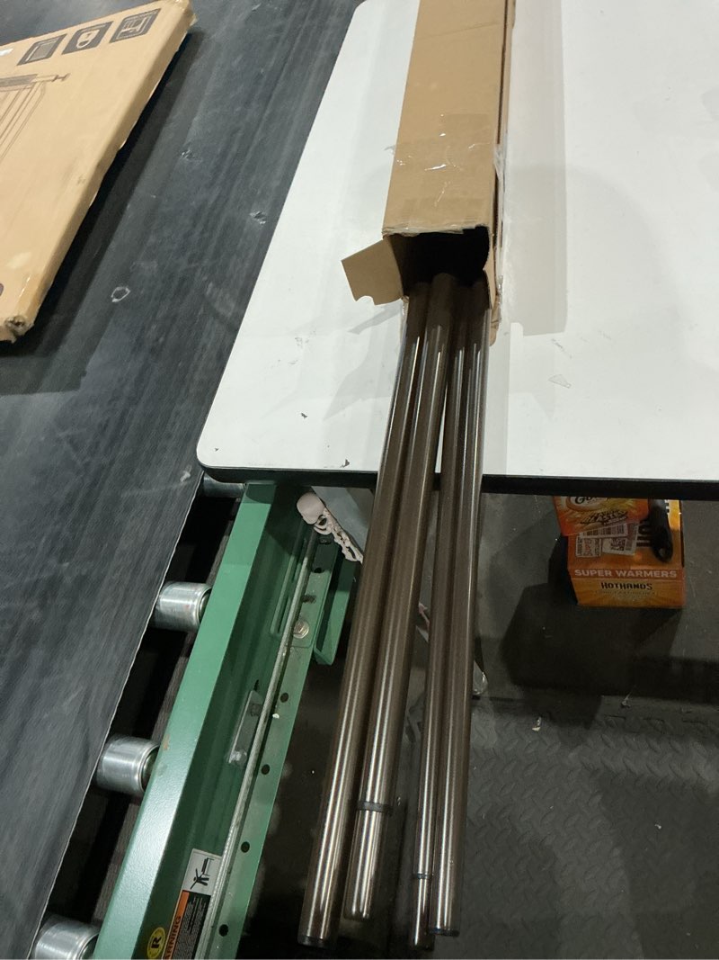 Condition photo showing Good Condition for double curtain rod 72 to 144 inch, hotozon 1 inch heavy duty double curtain rods for windows 60 to 140 inches(5-11.6 ft), telescoping drapery rod with simple end finials, bronze bronze 72-144"