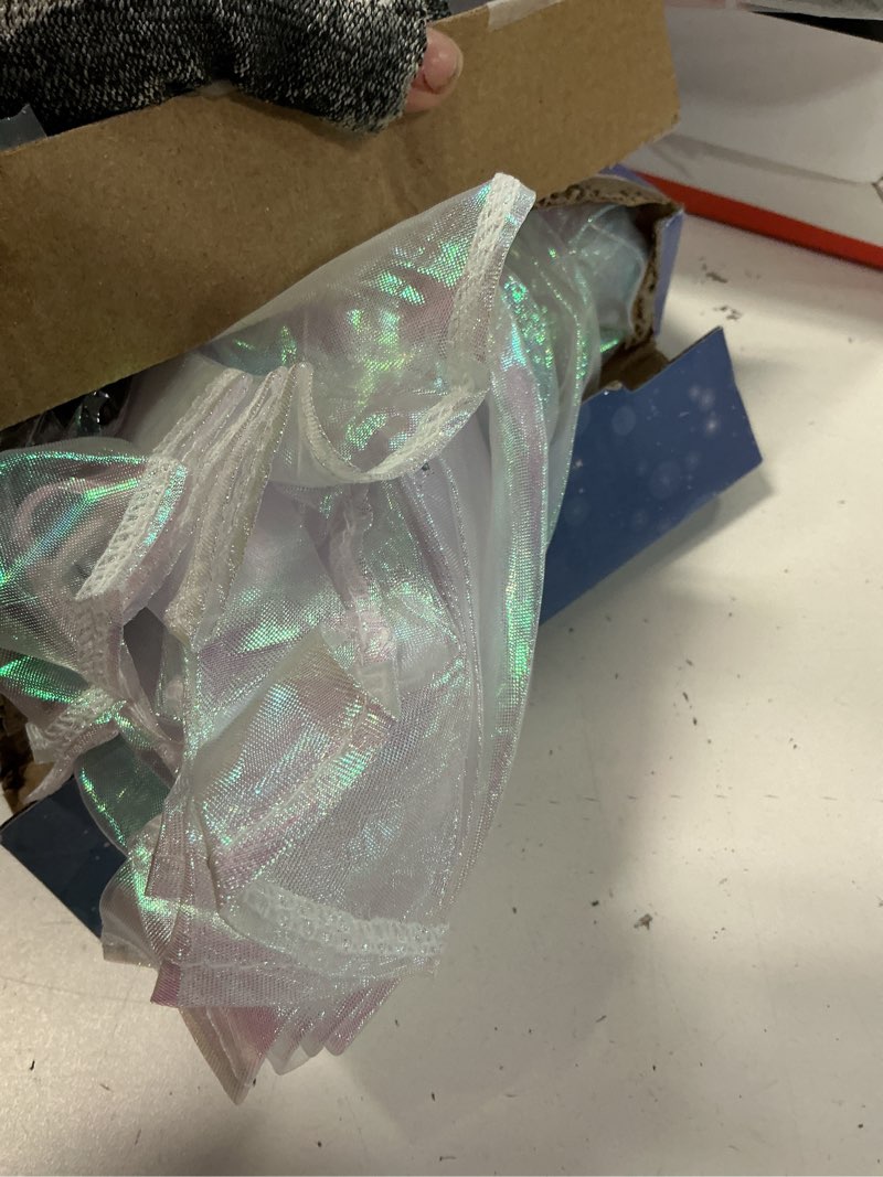 Condition photo showing As Is for iMucci LED Lights Belly Dance Isis Wings Belly dance Glow Angel dance Wings with Telescopic Sticks Flexible Rods Multicolor 40inch for Kids Transparent Wings Colorful Lights