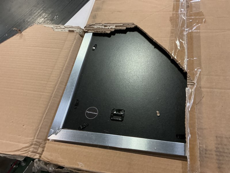 Condition photo showing Good Condition for americanflat 20x24 picture frame with polished plexiglass - use as 16x20 frame with mat or display 20x24 photo without mat - hudson collection - wide picture frames for wall display - silver silver 20x24