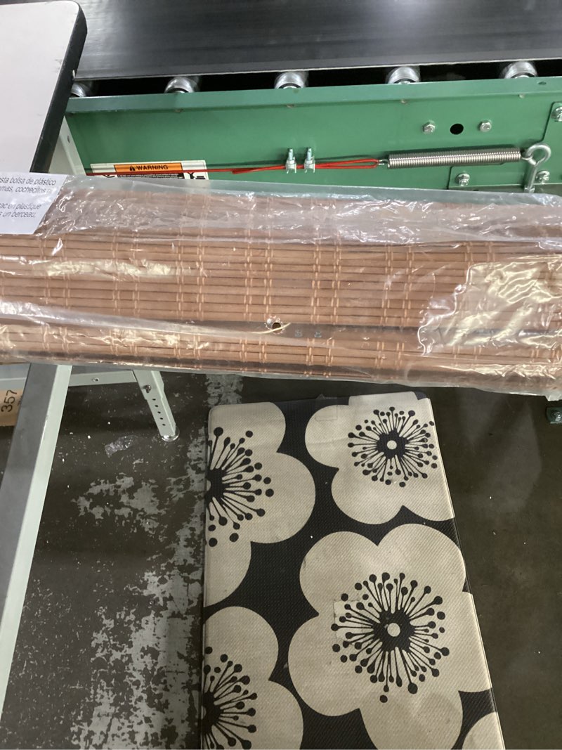 Condition photo showing New/Like New for LazBlinds No Tools No Drill Cordless Bamboo Roman Shades, Light Filtering Window Treatment, Roll Up Bamboo Blinds for Window 41'' W x 64'' H, Ceylon Light Russet Ceylon Light Russet 41'' W x 64'' H