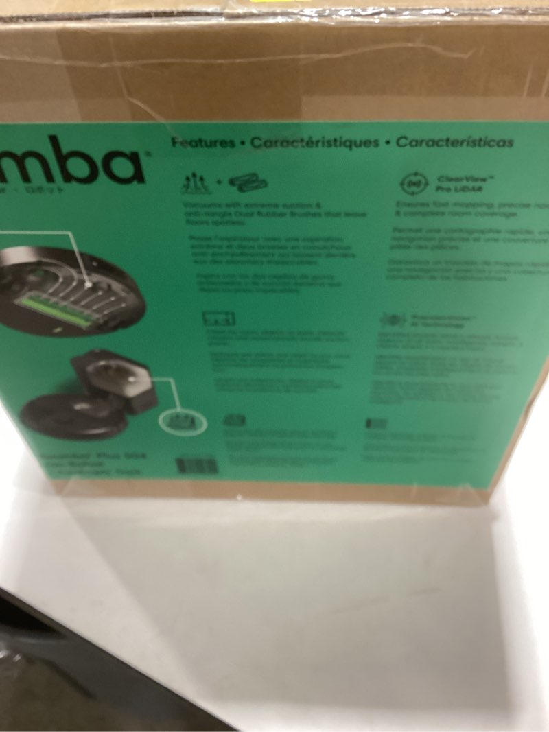Condition photo showing New/Like New for iRobot Roomba Plus 504 Vac Robot Vacuum with AutoEmpty Dock - Superior Power-Lifting Suction, Anti-Tangle Dual Rubber Brushes, Perfect for Pet Hair, Self-Empties for 75 Days, Avoids Obstacles, LiDAR