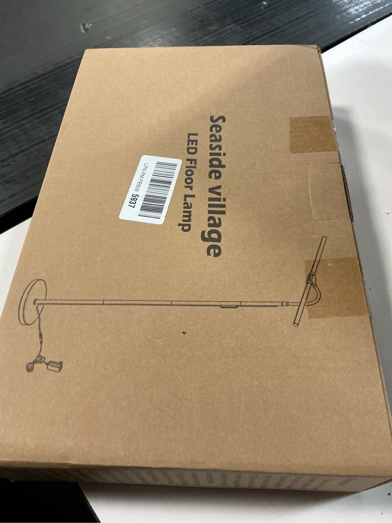 Condition photo showing New/Like New for LED Floor Lamp, 18W/2000LM Bright Reading Floor Lamp for Office with Double Head, Adjustable Gooseneck Dimmable Modern Standing Light for Lash Extension Craft, Eye Caring Floor Lamps for Living Room Black