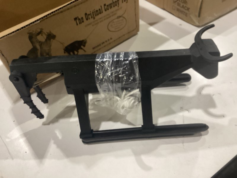 Condition photo showing New/Like New for nrs tack original cowboy toy roping dummy black