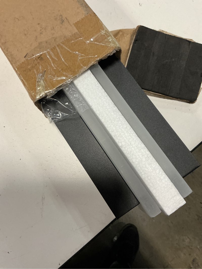 Condition photo showing Good Condition for 2pack 39incn long outdoor modern led wall light,30w waterproof ip65 warm white 110v led wall mount lighting fixture rectangular black wall lights elegant frosted white acrylic anti rust