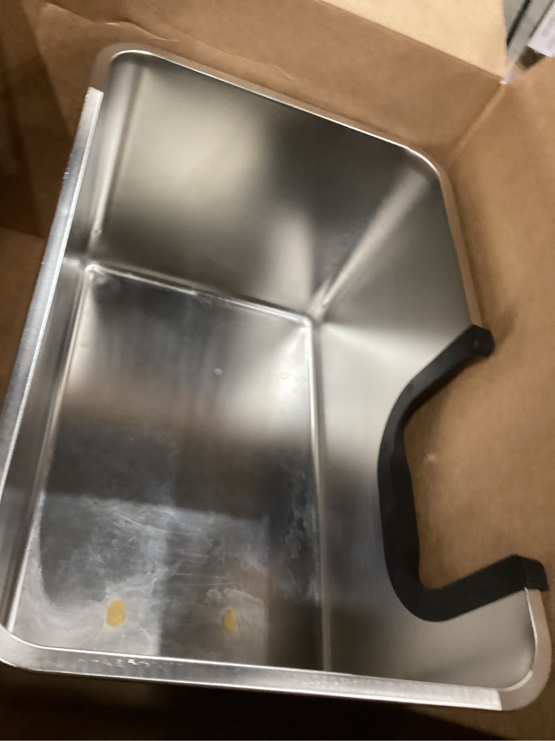 Condition photo showing As Is for Yangbaga Extra Large Stainless Steel Litter Box, Leak Proof 12 Inches High Sides for Urine & Litter Trapping, Easy Entry for Kittens, Older Cats,Non-Stick,Non-Slip,No Sharp Edges