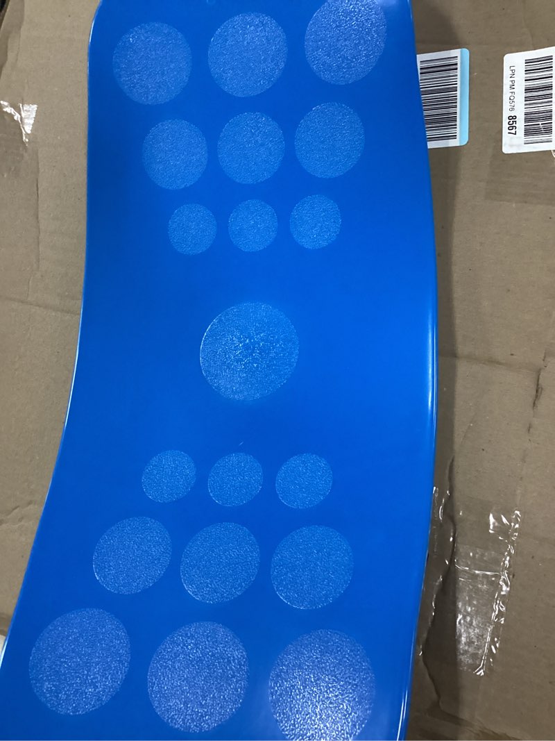 Condition photo showing As Is for stability balance board for core strength and flexibility workouts, abs plastic construction blue