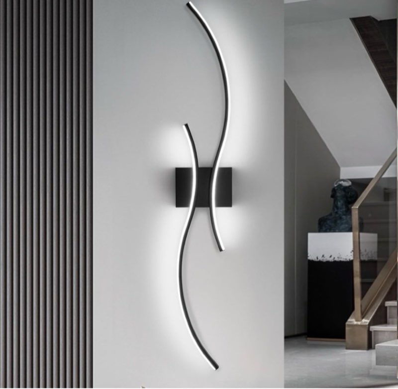 caneoe modern led wall light, black indoor led wall sconce lighting, bathroom vanity light fixtures 