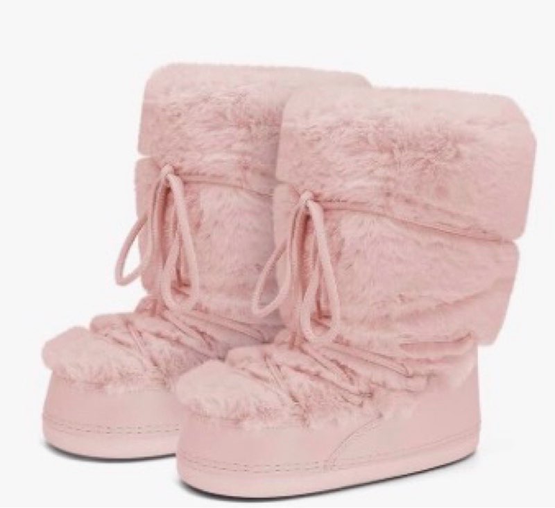 n nature's source furry faux fur snow boots for women fuzzy fluffy water resistant winter womens sno
