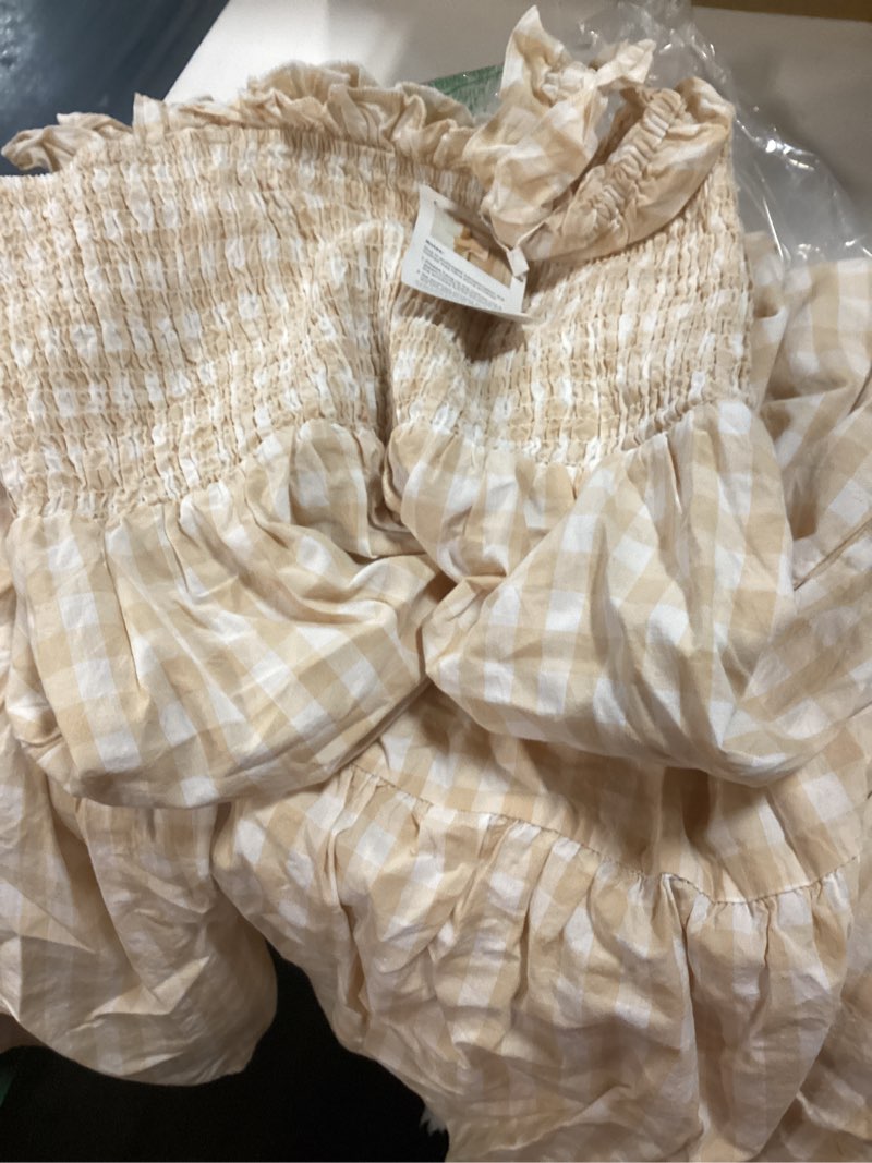 Condition photo showing New/Like New for gacaky summer dress for women casual lace floral embroidered bohemian maxi dress flowy a line beach long dresses small beige