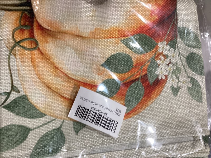 Condition photo showing Good Condition for Pumpkin Eucalyptus Leaves Fall Table Runner, Autumn Thanksgiving Kitchen Table Decorations for Home Party Decor 13x72 Inch