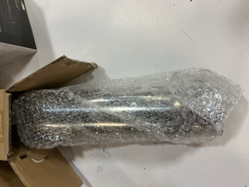 Condition photo showing New/Like New for vurkcy 2.5 inch inlet exhaust tip, 3" outlet 12" overall length stainless steel exhaust tail pipe, clamp-on, rolled edge, slant sleek angle cut, polished tailpipe, silvery