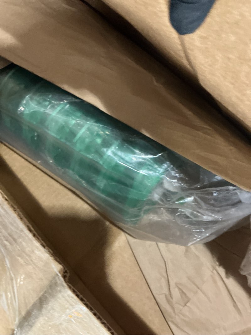 Condition photo showing Good Condition for safety fence plastic mesh fencing roll,1 roll with 25 steel stakes, temporary reusable netting for pool fence, garden, construction