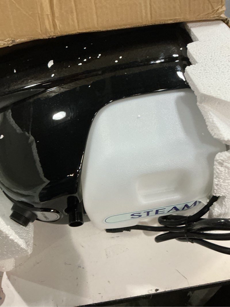 Condition photo showing As Is for standing steamer for clothes, 5l large capacity standing garment steamer | 1800w with 45s fast heat-up, 90 minutes continuous powerful steam white